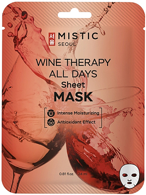 Mistic~Тканевая маска с экстрактом вина~Wine Therapy All Days Sheet Mask